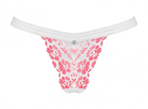 Obsessive - Bloomys Thong - White/Pink - L/XL photo