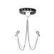 Sex&Mischief - Amor Collar w Nipple Clamps - Black photo