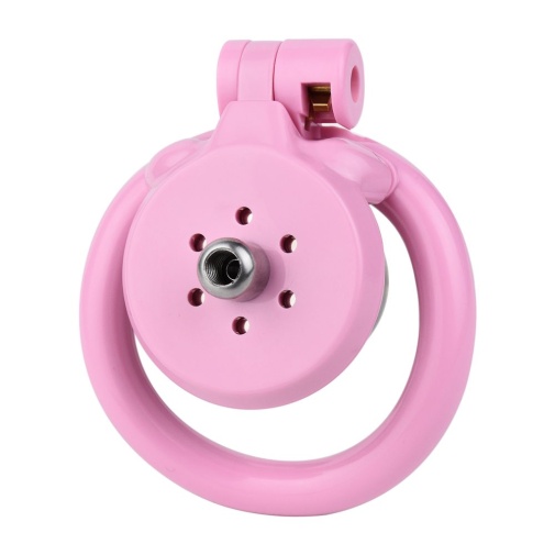 FAAK - Chastity Cage 45mm w Catheterization Hood - Pink 照片