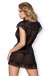 Obsessive - 854-PEI-1 Peignoir & Thong - Black - XXL photo-2