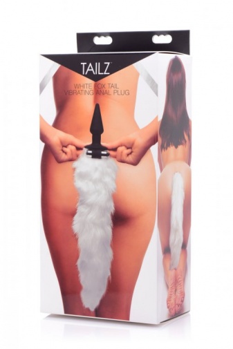 Tailz - 狐狸尾巴震动肛塞 - 白色 照片