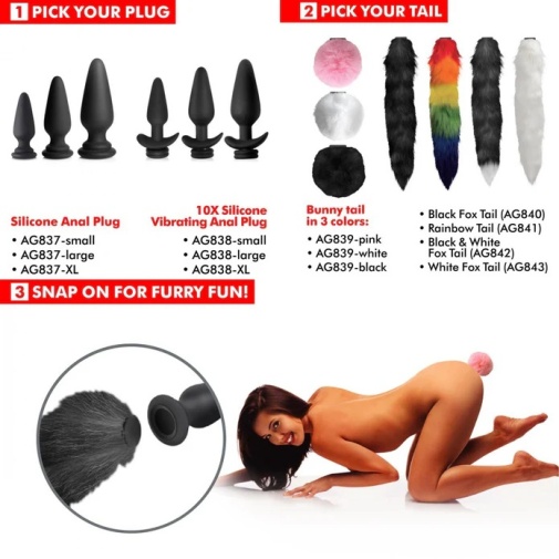 Tailz - Snap-On Anal Plug XL - Black photo