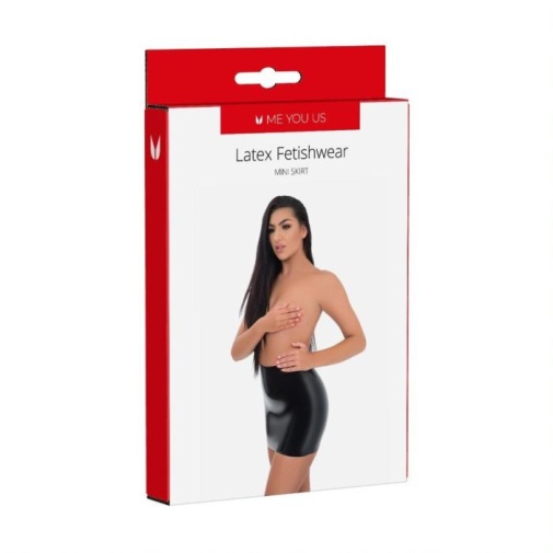 Me You Us - Latex Mini Skirt - Black - L photo