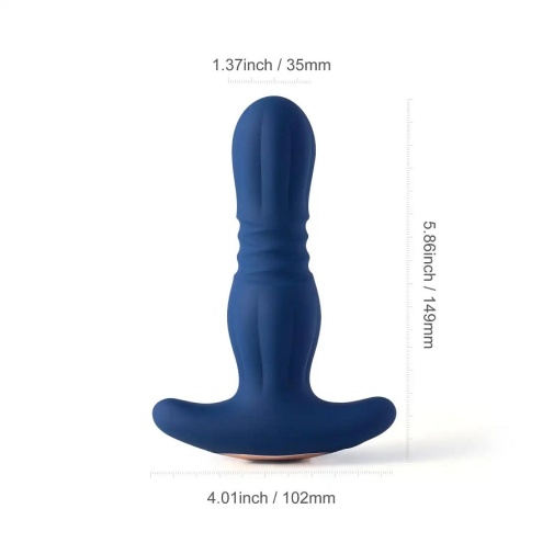 Honey Play Box - Agas Thrusting Butt Plug w Remote - Black 照片