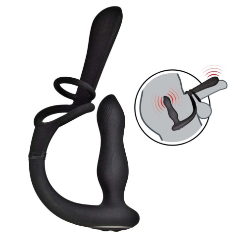 Nasstoys - Encancer Prostate Massager w Cock Ring - Black 照片