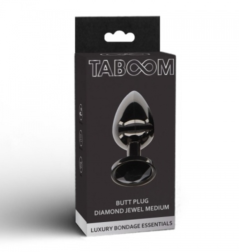 Taboom - Butt Plug w Jewel M - Black photo