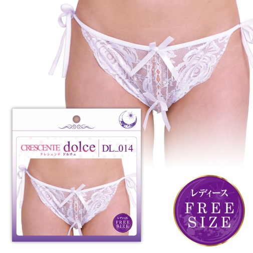 Crescente - Dolce Crothless Panties DL_014 - White photo