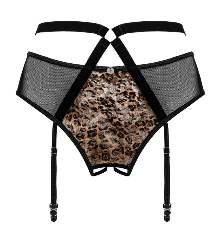 Obsessive - Allunes 开裆 吊袜带 - 黑色 - 细码/中码 照片