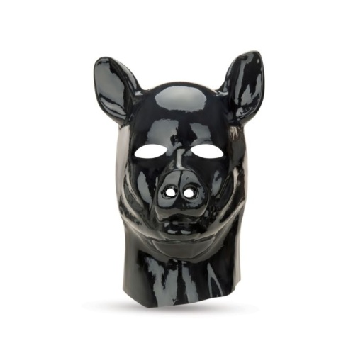 Prowler - Latex Pig Hood - Black 照片