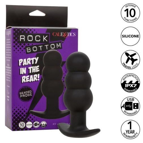 CEN - Rock Bottom Beaded Vibro Plug - Black 照片