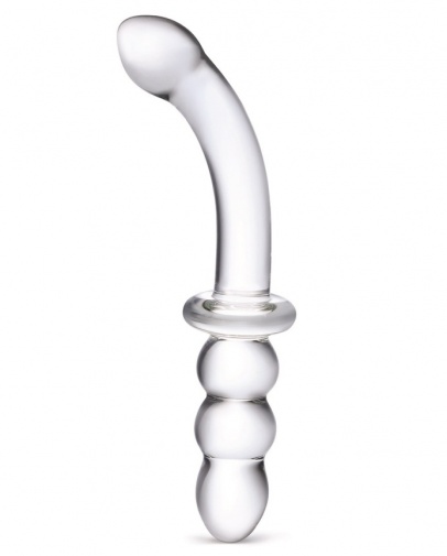 Glas - 8″ Ribbed G-Spot Glass Dildo photo
