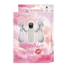 Heart Line - Kiss Nipple Vibro Pump - White 照片