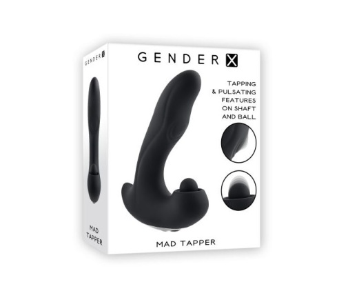 Gender X - Mad Tapper Vibrator w Clit Stimulator - Black photo