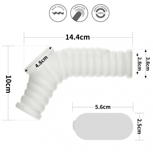 Lovetoy - Knights Wave Vibro Scrotum Ring - White photo