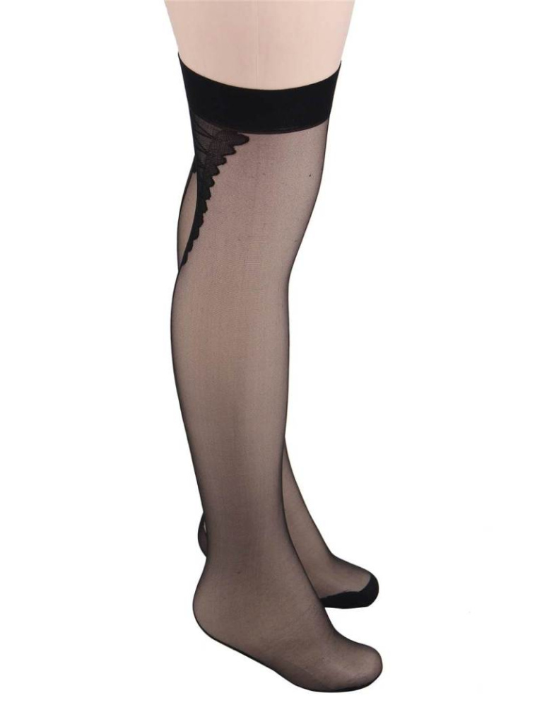 Ohyeah - Sheer Lace Stocking - Black photo
