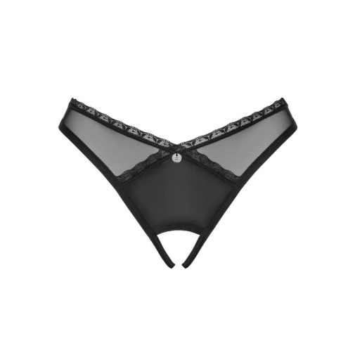 Obsessive - Latinesa Crotchless Thong - Black - XL/2XL 照片