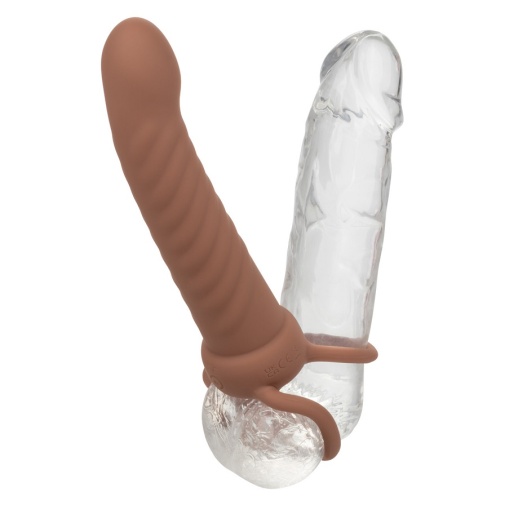 CEN - Maxx Ribbed Vibro Dual Penetrator - Brown photo