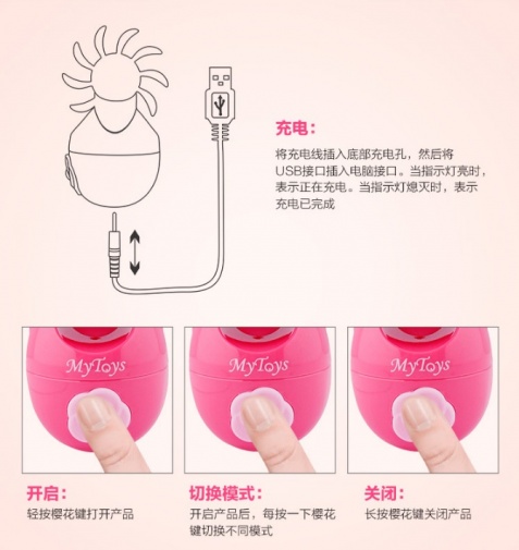 MyToys - Kiss Clitoral Stimulator - Hot Pink photo