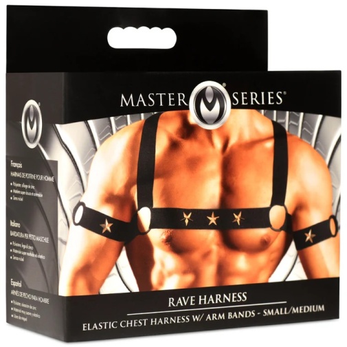 Master Series - Star Boy Male Harness - Black - L/XL photo