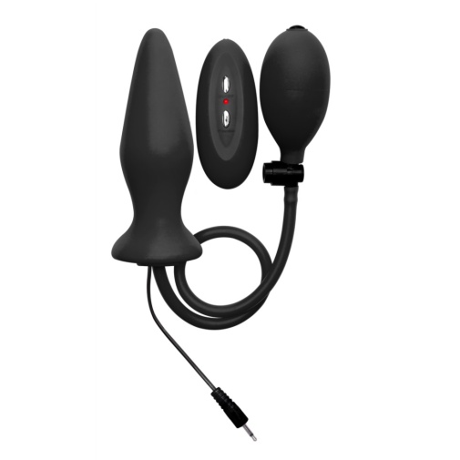 Ouch - Inflatable Vibro Plug - Black photo