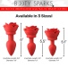 Booty Sparks - 28X 玫瑰花形後庭震動器 細碼 - 紅色 照片-8