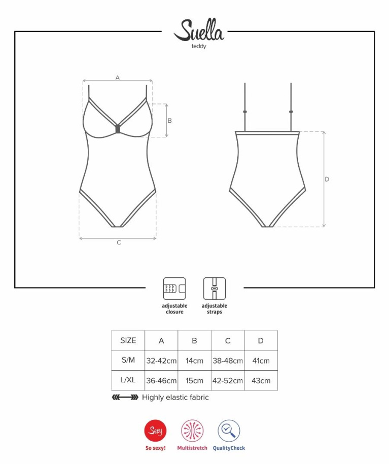 Obsessive - Suella 連身內衣 - 深藍色 - L/XL 照片