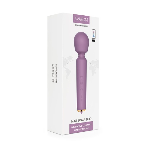 SVAKOM - Mini Emma Neo Interactive Wand Vibrator - Romantic Rose 照片