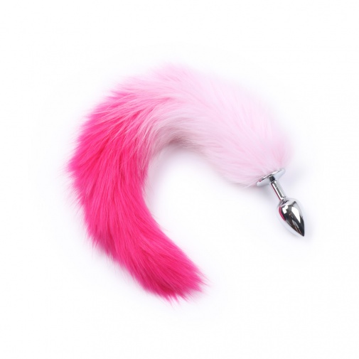 MT - Anal Plug S-size with Artificial wool tail - Pink photo