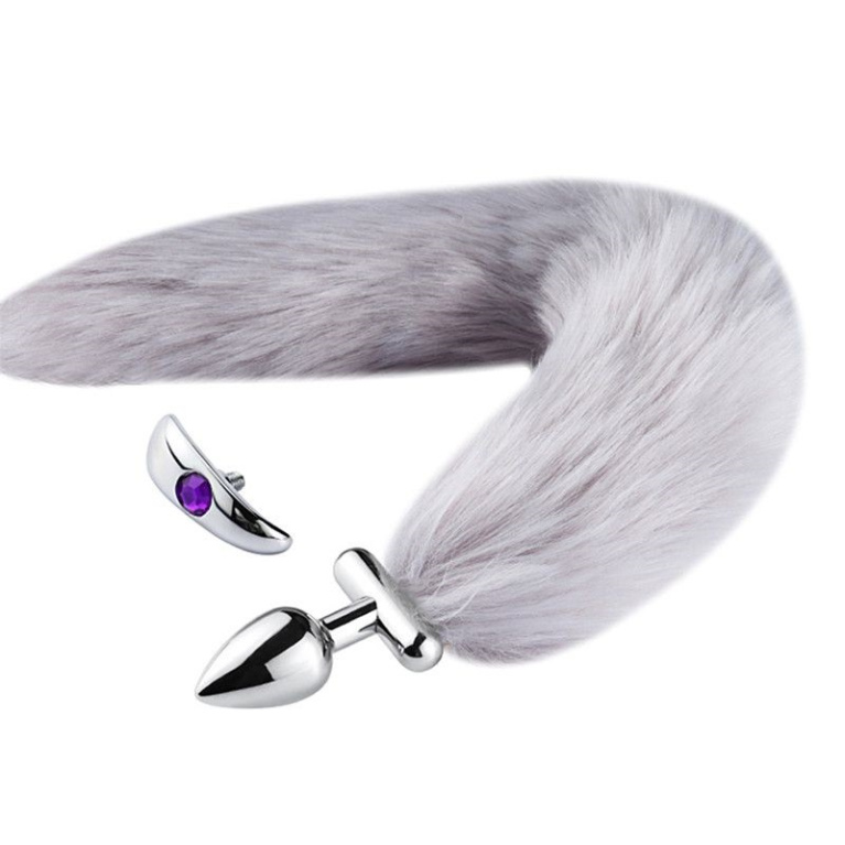 MT- 螺絲組裝貓尾後庭塞 - 灰色 照片