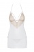 Wanna feel extremely sexy and hot? Close your eyes and imagi... Obsessive - Bisquitta Chemise & Thong - White - L/XL photo-5
