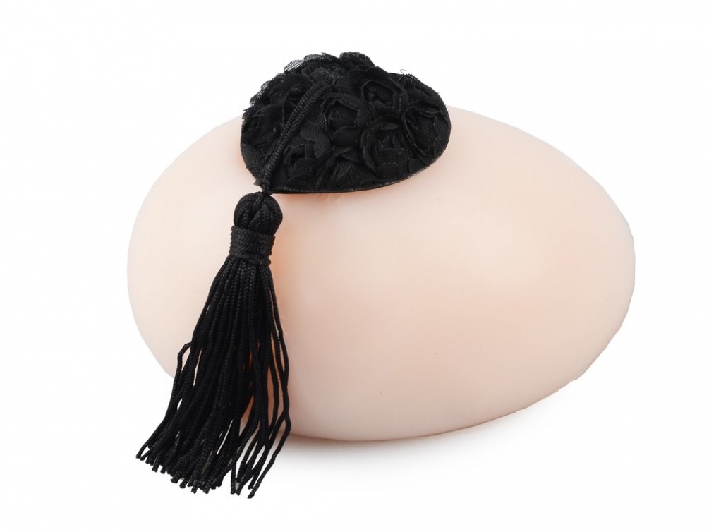 Toynary - SM09 Rose Nipple Covers - Black photo-5