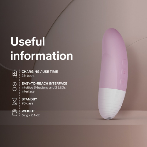 Lelo - Ako Originals APP Clitoral Vibrator - Soft Pink 照片