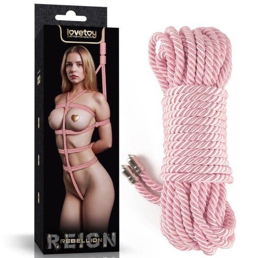 Lovetoy - Rebellion Reign Silky Bondage Rope 10m - Pink photo