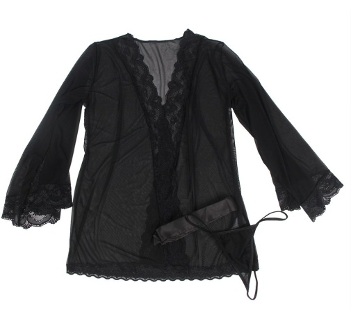 Ohyeah - Romantic Robe - Black - 3XL 照片