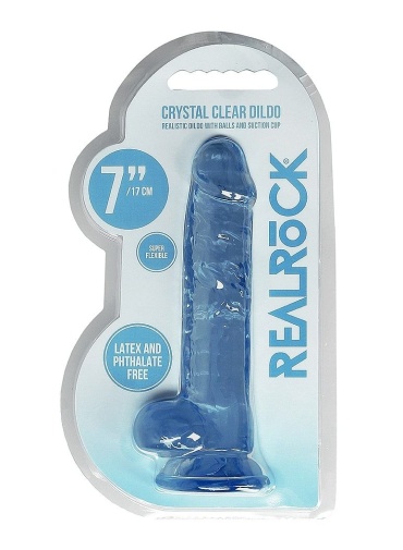 RealRock - 7" Realistic Dildo w Balls - Blue 照片