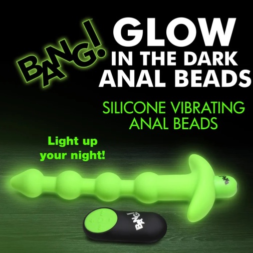 Bang! - Glow Vibro Anal Beads - Green 照片