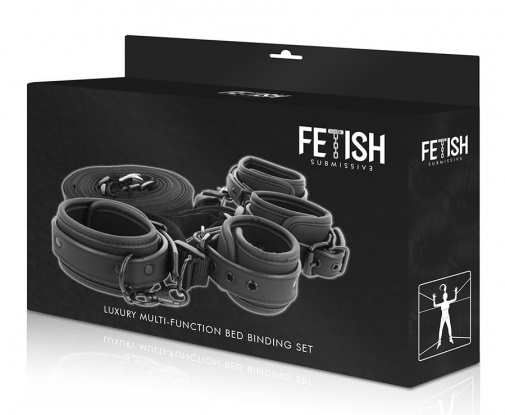 Fetish Submissive - 豪華床上束縛套裝 - 黑色 照片