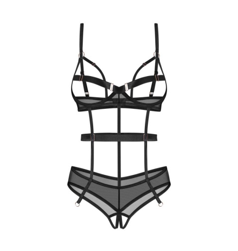 Obsessive - Euridia Crotchless Teddy - Black - XS/S 照片