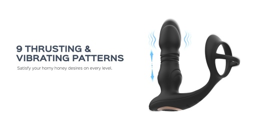 Honey Play Box - Cyrus Thrusting Prostate App Massager - Black 照片