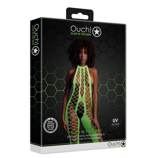 Ouch - Glow In Dark Bodystocking - Green photo