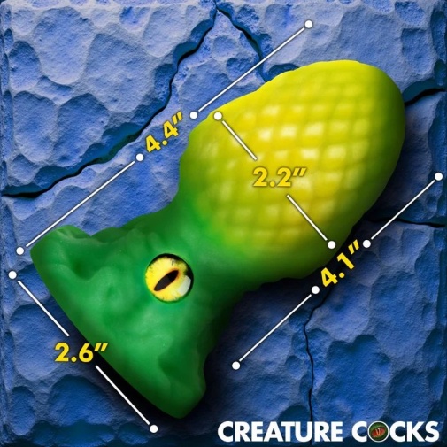 Creature Cocks - Eye of the Dragon Butt Plug - Green 照片