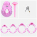 FAAK - Bow Chastity Cage w Cock Plug - Pink photo-23