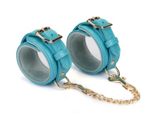 Liebe Seele - Lamb Leather Ankle Cuffs - Blue 照片