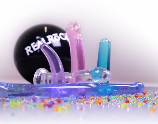 RealRock - 7" Wave Non-Realistic Dildo - Green photo