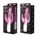 Hustler - Slim Double Penetration Rabbit with Vibrating Anal Beads - Pink photo-3