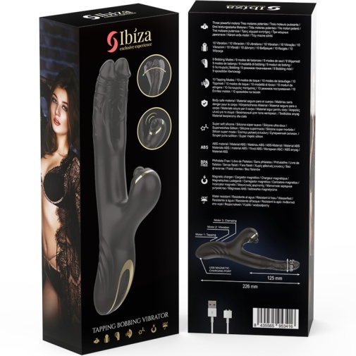 Ibiza - Two Dragons Tapping Vibrator - Black  photo