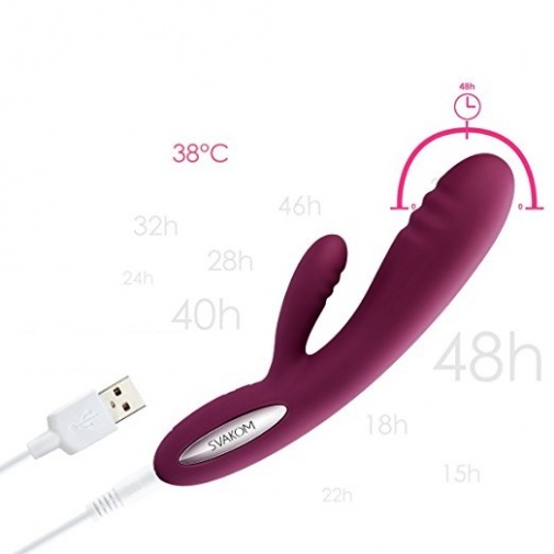 SVAKOM - Adonis Ribbed Warming Vibrator - Violet photo