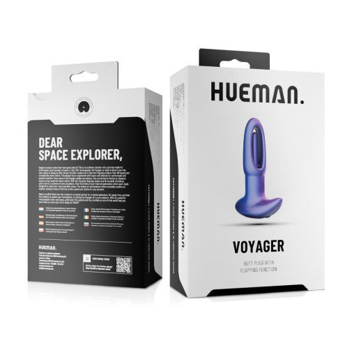 Strap in for a journey that’s anything but ordinary. With 10... Hueman - Voyager Flapping Vibro Plug - Purple photo