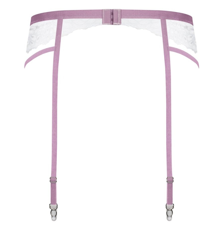 Obsessive - Lilyanne 吊袜带 - 白色 - S/M 照片