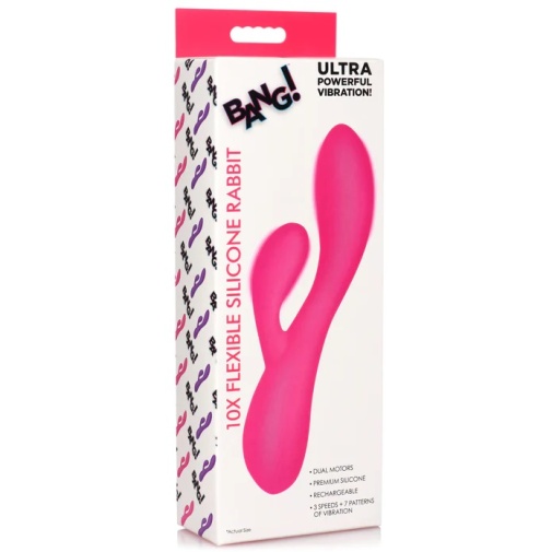 Bang! - 10X Flexible Rabbit Vibrator - Pink photo